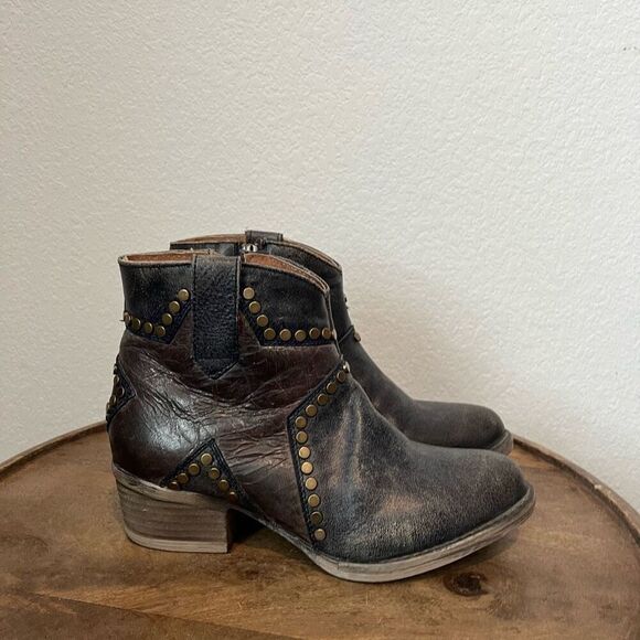 Corral Circle G Studded Star Inlay Booties Round Toe Western Women’s 5 1/2 - Picture 3 of 7